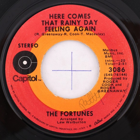 The Fortunes Here Comes That Rainy Day Feeling Again, I Gotta Dream 45 rpm Vinyl - Picture 4 of 6